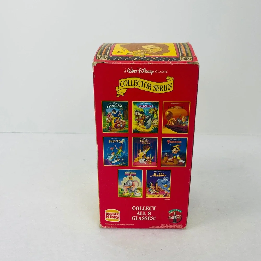Vintage 1994 Disney Lion King Burger King Coca-Cola Collector Glass Series 3 Box